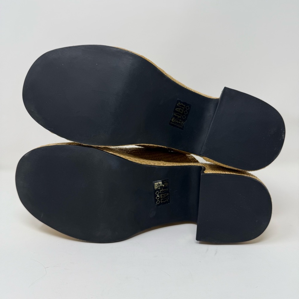 New Ganni Butterfly Raffia Platform Mules Natural Sz 9 - Picture 11 of 12